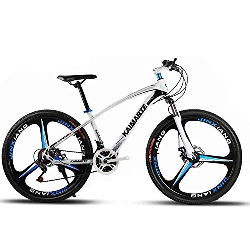 Mountainbike : MIAOYO 26-Zoll-Outdoor-Sport-Mountainbike, Doppelte Scheibenbremse, Offroad-Erwachsener Im Freien Fahrrad, Aluminiumlegierungsräder, Weiß, 21 Speed