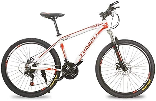 Mountainbike : MJY Fahrrad Fahrrad, Mountainbike, Rennrad, Hard Tail Bike, 26 Zoll 21-Gang-Fahrrad, Stoßdämpfungsrad aus Aluminiumlegierung 6-11, weiß Rot