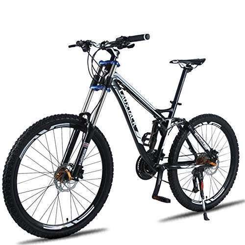 Mountainbike : MOLINGXUAN Mountain Bikes, Downhill Mountainbike-Fahrräder für Erwachsene, Aluminiumlegierung Cross-Country Bikes, 27-Gang-Doppel-Shock Soft-Tails, A
