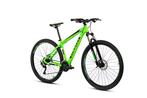 Mountainbike : Moma Bikes Erwachsene BIPEAKV21 Mtbfahrrad, Peak 29, Alluminium. Shimano 27v, Abschließbare Federung, Grün, XL