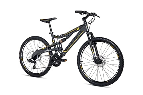 Mountainbike : Moma Bikes Unisex-Adult MTB 26" Equinox 5.0 L-XL BIEQX5_26G20, Schwarz, Normal