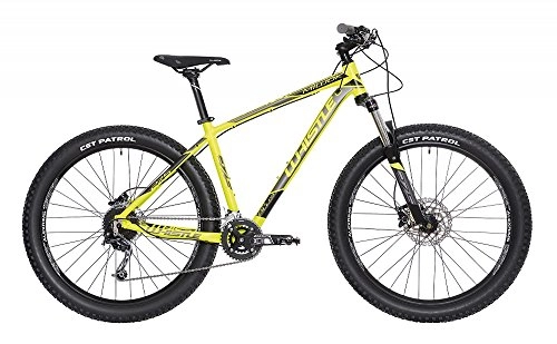 Mountainbike : Mountain Bike 27, 5 "26' Mountainbike Whistle 1721 PLUS gelb neon – anthrazit 18 V Größe L 20 (180 – 190 cm)