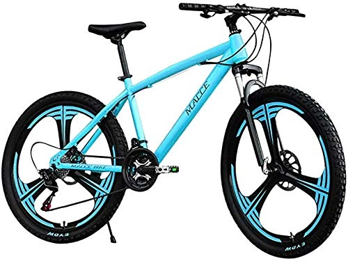 Mountainbike : Mountain Bike für Männer 26inch Carbon Steel Mountainbike 21-Gang-Fahrrad Full Suspension MTB, Blau