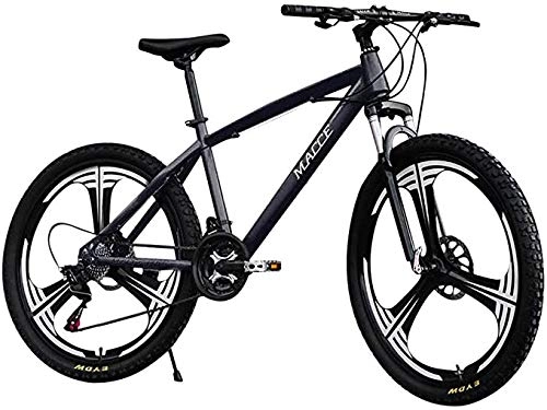 Mountainbike : Mountain Bike für Männer 26inch Carbon Steel Mountainbike 21-Gang-Fahrrad Full Suspension MTB, Schwarz