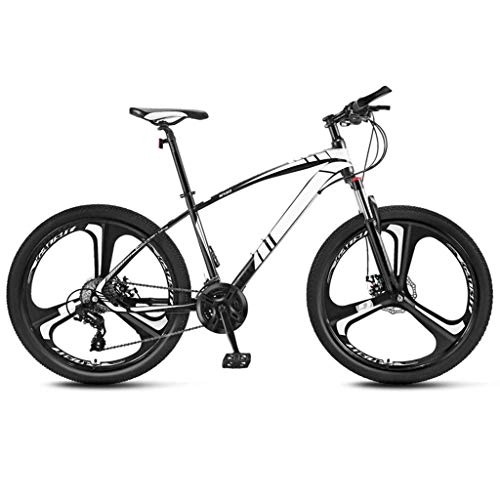 Mountainbike : Mountainbike 24 Zoll Mountainbike, Carbon Steel Erwachsene MTB Fahrrad, 21 / 24 / 27 / 30 Gang-schaltung, Rahmen Aus Kohlenstoffstahl, Vollfederung Doppelscheibenbremse-30 Speed, 1