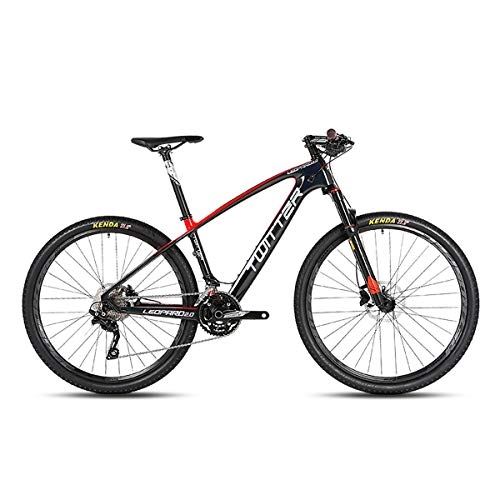 Mountainbike : Mountainbike 26 / 27, 5 Zoll SHIMANO M7000-22 Geschwindigkeiten für Erwachsene Off-Road-Bike-Radfahren mit Luftdruck-Stoßdämpfer und Vordergabel-Ölbremse, Carbonfahrräder für Herren, Red, 27.5*15.5
