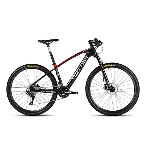 Mountainbike : Mountainbike 26 / 27, 5 Zoll SHIMANO M7000-22 Geschwindigkeiten für Erwachsene Off-Road-Bike-Radfahren mit Luftdruck-Stoßdämpfer und Vordergabel-Ölbremse, Carbonfahrräder für Herren, WineRed, 26*17