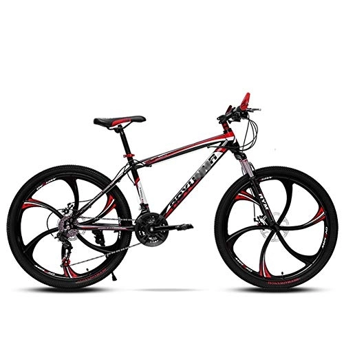 Mountainbike : Mountainbike 26 Zoll, 21 / 24 Geschwindigkeit mit Doppelscheibenbremse, Adult MTB aus Kohlenstoffstahl, Hardtail-Fahrrad mit verstellbarem Sitz (Color : B3, Size : 24 Speed)