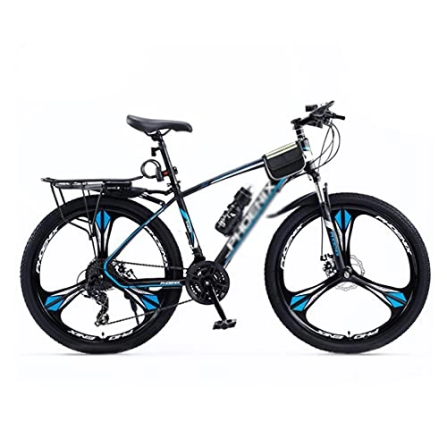 Mountainbike : Mountainbike 27, 5 Zoll Mountainbike 24 Geschwindigkeiten Mit Kohlenstoffstahlrahmen Dual-scheibenbrems-federgabel Für Einen Weg, Trail & Berge(Size:24 Speed, Color:Blue)