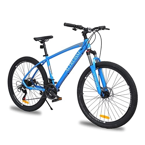 Mountainbike : Mountainbike Fahrrad 27, 5 Zoll Aluminiumrahmen Scheibenbremse Shimano 21 Gang-Schaltung Hardtail Federgabel MTB Für Damen & Herren(Blue)