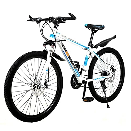 Mountainbike : Mountainbike Fahrrad Variable Geschwindigkeit (26 Zoll 21 / 24 / 27 Gang weiß blau; schwarz rot; schwarz blau) Doppelscheibenbremse Schülerfahrrad Langlaufgefedertes Fahrrad