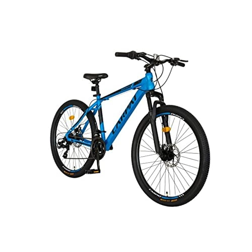 Mountainbike : Mountainbike für Erwachsene, 26-Zoll-Räder, Herren- / Damen-16-Zoll-Aluminiumrahmen, 7-Gang-Kettenschaltung, Scheibenbremssystem, Zwei Farben (Grau, Blau) (Color : Blau)
