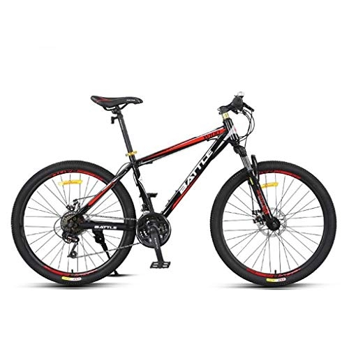 Mountainbike : Mountainbike Mountain Trail Bike MTB Mountainbike, 26 Zoll Stahl-Rahmen For Fahrräder, Doppelscheibenbremse Und Vorderradaufhängung, Speichenrad Fahrrad Bike Mountainbike Fahrrad ( Color : Red )