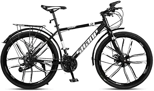 Mountainbike : Mountainbike Mountainbike Faltrad Fahrrad Erwachsene Straßenfahrräder Mountainbike MTB Einstellbare Geschwindigkeit for Männer und Frauen 26-Zoll-Räder Doppelscheibenbremse (Color : Black, Size : 27 S
