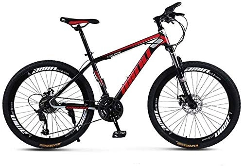 Mountainbike : Mountainbike Unisex MTB-Fahrradrahmen mit hohem Kohlenstoffgehalt aus Stahl 26-Zoll-Mountainbike 21 / 24 / 27 / 30 Geschwindigkeiten mit Scheibenbremsen