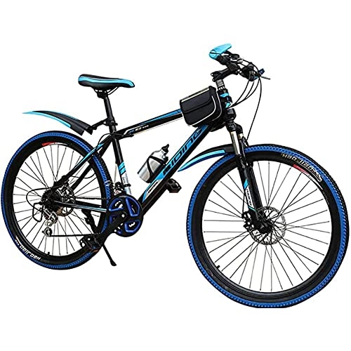 Mountainbike : Mountainbock 20 zoll 22 zoll 24 zoll 26 cm fahrrad aluminiumlegierung rahmen männlich und weibliche outdoor sport road bike vier farben sind verfügbar blau 26 zhengzilu ( Color : Blue , Size : 20 )