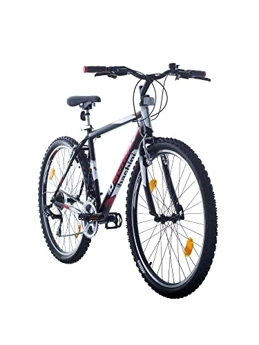 Mountainbike : Multibrand Probike PRO 27.5 Zoll Fahrrad Mountainbike Shimano 21 Gang, Herren, Damen, Jungen geeignet ab 170-185 cm (Schwarz Rot Matt)