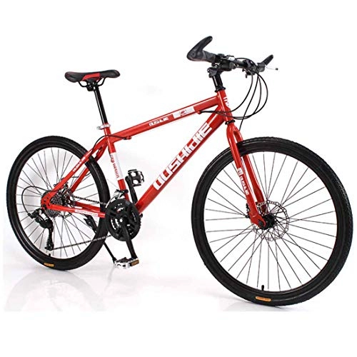 Mountainbike : MUYU Mountainbike 21-Gänge (24-Gänge, 27-Gänge, 30-Gänge) Outdoor Sports Cycling Bicycle Dual Disc Brake, Red, 27speed