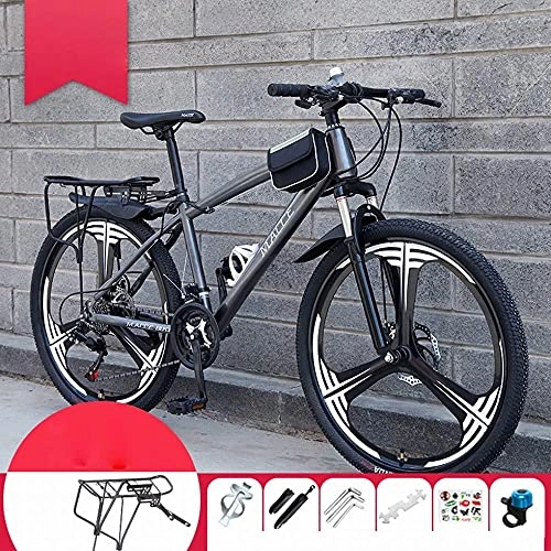 Mountainbike : N&I Bicycle Male Mountain Bike Off-Road Variable Speed Double Disc Brake Men and Women Young Students One Wheel Speed Light Bicycle B 24 Inches