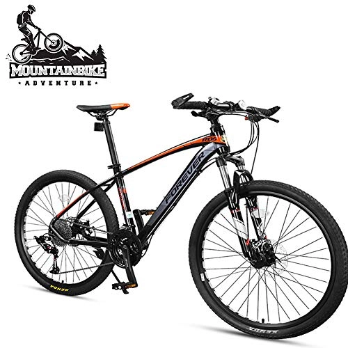 Mountainbike : NENGGE Erwachsenen Mountainbike mit Gabelfederung, 33 Gang-Schaltung Hardtail MTB für Herren / Damen, Fahrräder mit Hydraulische Scheibenbremse, Rahmen aus Aluminiumlegierung, Black red, 27.5 Inch