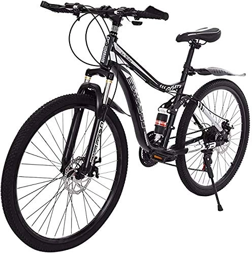 Mountainbike : Offroad-Mountainbike 26-Zoll-MTB-Cruiser-Bike 21-Gang-Getriebe, Scheibenbremse / MTB-Bremshebel, Vollfederung, Faltrad Für Erwachsene