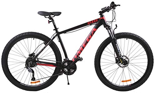 Mountainbike : OMEGA BIKE Unisex – Erwachsene Spark, Bicycles, Street, MTB Bike, Black / RED, 27.5