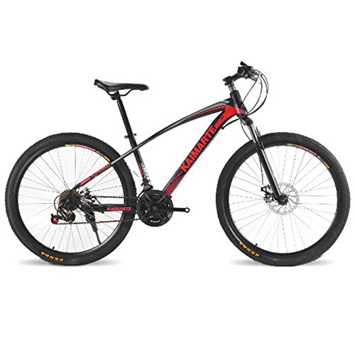 Mountainbike : Pakopjxnx 24 and 26 inch  Mountain Bike 21 Speed Bicycle Front and Rear disc Brakes Bike, red Spoke Wheel, 24inch