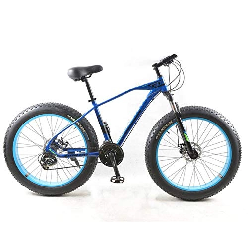 Mountainbike : Pakopjxnx Mountain Bike 26 * 4.0 Fat Bike 24 speeds Fat Tire Snow Bicycles Man, Blue, 24 Speed