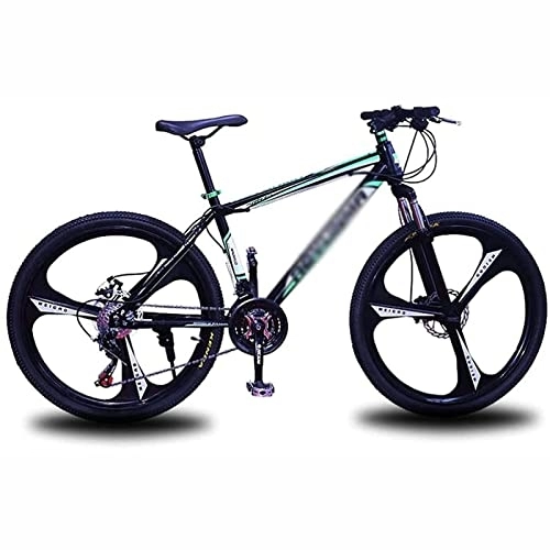 Mountainbike : PhuNkz 26-Zoll-Mountainbike Für Erwachsene 21 / 24 / 27 Geschwindigkeit Leichtes Aluminiumrahmen Doppelscheibenbremse Vollaufsatz Anti-Slip / Green / 21 Speed