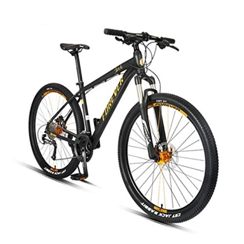 Mountainbike : Pumpink Fahrrad 27, 5 Zoll 27 Geschwindigkeit Aluminum Alloy Mountainbike Doppelscheibenbremse for Erwachsene Günstige Fahrrad, Qualitäts-Sport-Unterhaltung Fahrrad (Color : Black Gold)