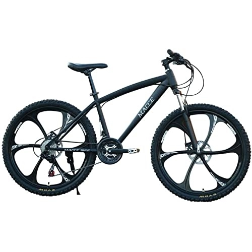 Mountainbike : QCLU Mountainbike, 26 Zoll Carbon Steel Mountainbike, 21-Gang Rennrad, MTB Fully Adult Bike, Studenten Bike, Fahrrad, City Bikes (Color : Black)