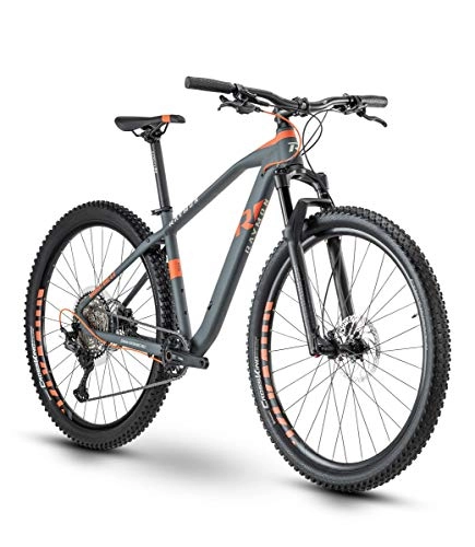 Mountainbike : RAYMON HardRay Nine 5.0 29'' MTB Fahrrad grau / rot 2020: Größe: 52 cm