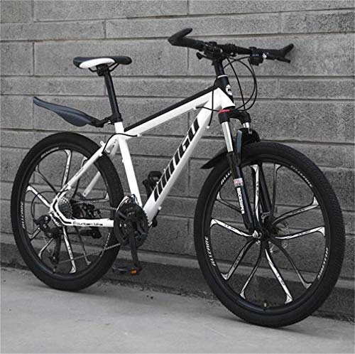 Mountainbike : Reiten Dämpfung Mountainbike, City Road Fahrrad - Dual Suspension Mens MTB (Farbe: Weiß, Größe: 27 Speed)