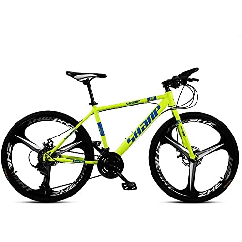 Mountainbike : Rennrad 24 Zoll Mountainbike Männer und Frauen Erwachsene Ultraleichtes Fahrrad mit Variabler Geschwindigkeit Dreipoliges Rennrad City Commuter Bike Größe: 21 Geschwindigkeit (Color : Yellow