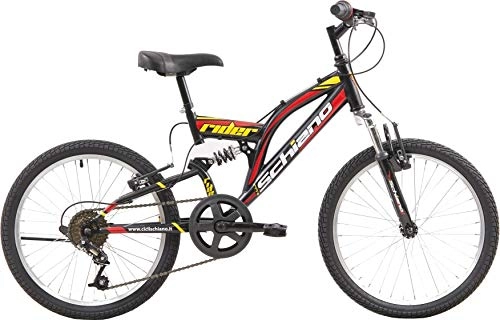 Mountainbike : Rider Eco 20 Zoll 35 cm Jungen 6G Felgenbremse Schwarz / Rot