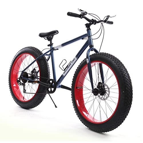 Mountainbike : Ridgeyard 26 Zoll 7-Geschwindigkeit Fat Tyre Mountainbike Fettbike Fat Bike Strand Fahrrad Fat Tire Shimano