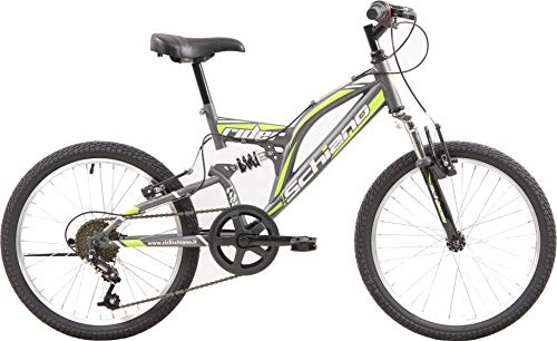Mountainbike : Schiano Rider Eco 20 Zoll 35 cm Jungen 6G Felgenbremse Anthrazit / Grn
