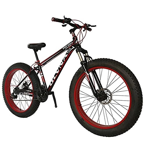 Mountainbike : SHANJ 20 / 26 Zoll Fetter Reifen Mountainbike, im Freien MTB Fahrrad für Herren- und Damen für Erwachsene, Sand Fahrrad, 21-27 Geschwindigkeit, Scheibenbremse, Federgabel