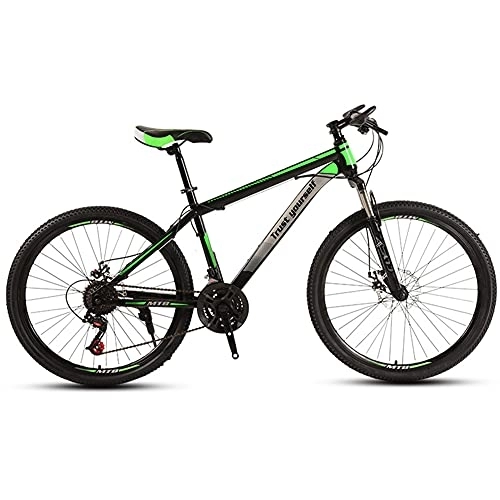 Mountainbike : SHANJ 21-30 Gang Mountainbike für Erwachsene mit Federgabel und Scheibenbremse, 24 / 26 Zoll MTB Fahrrad für Damen und Herren, Stahl-Hardtail-Rahmen