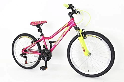 Mountainbike : SHANZ Non-Vibrato Mädchen Legierung 50, 8 cm Mountain Bike – leichtes Lenker Radaufhängung Mountain Bike- Dark Pink
