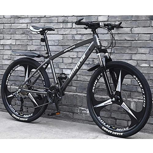 Mountainbike : Stilvolle Mountainbikes Fahrräder, 27 Geschwindigkeiten Mountainbike mit Variabler Geschwindigkeit Leichter Carbon-Stahlrahmen Doppelscheibenbremse Rennrad für Männer und Frauen, grün, 26 Zoll