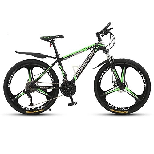 Mountainbike : SXXYTCWL Mountainbikes, Outly-Fahrräder, 26-Zoll-Räder, 21-Fach-Gebirgspfadrad, 3-Speichen-Rad, für den draußen Sport Radfahren, schwarz grün jianyou