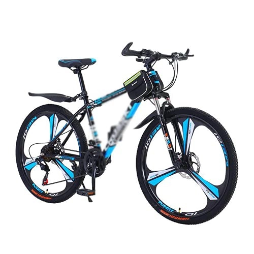 Mountainbike : T-Day Mountainbike Erwachsene Mountainbike, 21 Geschwindigkeiten, 26-Zoll-räder, Kohlenstoffstahlrahmen, Dual-scheibenbremsen, Mehrere Farben(Size:27 Speed, Color:Blau)
