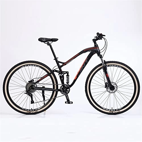 Mountainbike : TAURU Mountainbike, 27, 5 Zoll (27, 5 Zoll), Aluminiumlegierung, Erwachsene, doppelte Scheibenbremse, weiche Stoßdämpfung (9 Gänge, rot)