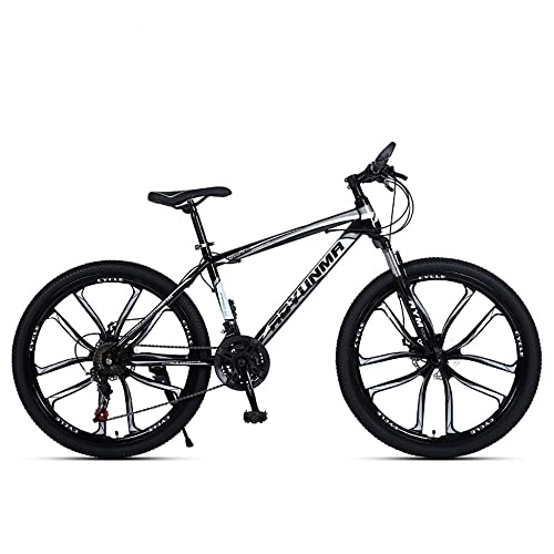 Mountainbike : TAURU Mountainbike mit 21 Gängen, für Herren, Mountainbike, Outdoor-Reiten, doppelte Scheibenbremse, hohe Zehn Messerrad (61 cm, schwarz)