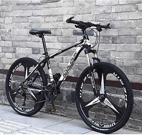 Mountainbike : TONATO Adult Mountainbike 26 Zoll, leichte Aluminium-Full-Frag-Rahmen, Federgabel, Scheibenbremse, B, 24speed
