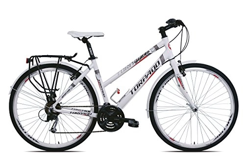 Mountainbike : TORPADO Fahrrad Sportage 28 "Damen 3 x 7 V Alu Größe 48 Weiß (Trekking) / Bicycle Sportage 28 Lady 3 x 7s Alu Size 48 White (Trekking)
