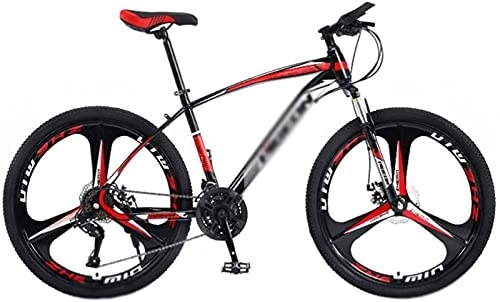 Mountainbike : UYHF 26-Zoll-Mountainbike Für Erwachsene, Rennräder 21 / 24 / 27 / 30 Geschwindigkeit Schülerfahrrad Kohlenstoffstahlrahmen Doppeltes Stoßdämpfendes Fahrrad E-21 Speed