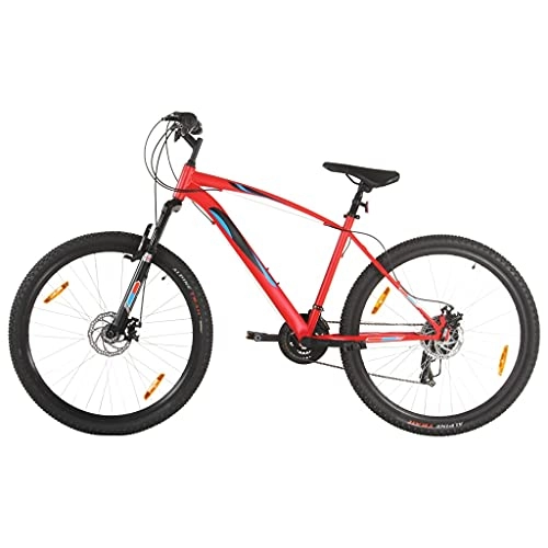 Mountainbike : vidaXL Mountainbike 21 Gang 29 Zoll Rad mit Shimano-Kettenwechsler Scheibenbremsen Schnellspann-Sattelstützenklemme Fahrrad Sportfahrrad 48cm Rahmen Rot