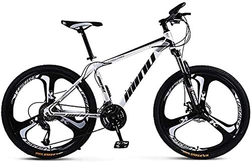 Mountainbike : Wandbild 26 Zoll 24 Geschwindigkeit auf Rdern Scheibenbremsen Dmpfer Fahrradstahlrahmen Strand Radfahren Reise Sport BMX Bike (Color : White Black)